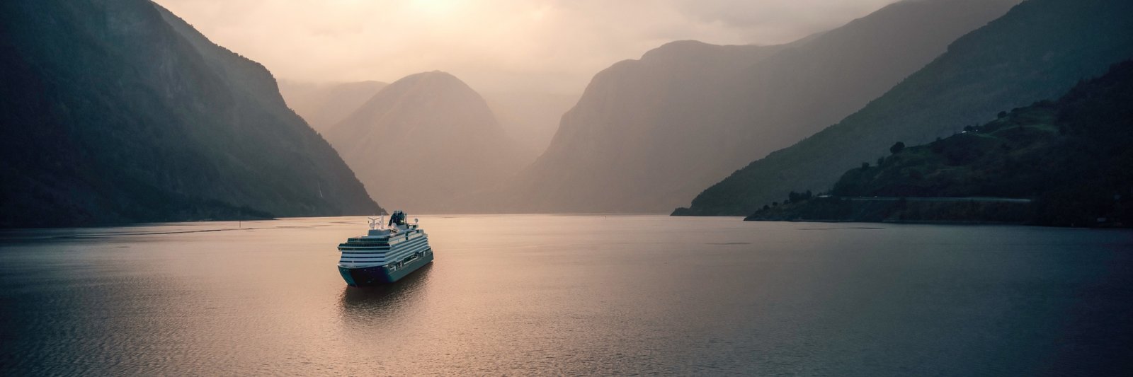 Fjord Sunset: Nature's Evening Farewell